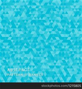 Abstract geometric background design pattern triangle style color blue banner. vector illustration.