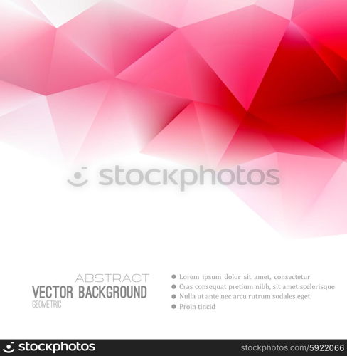 Abstract Geometric Background Design. Vector Abstract science Background. Polygonal geometric design. EPS 10