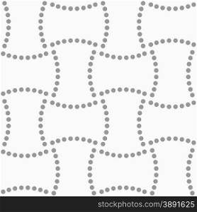 Abstract geometric background. Gray seamless pattern. Monochrome texture.Dotted rectangles.