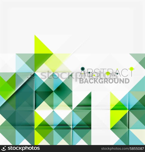 Abstract geometric background. Modern overlapping triangles. Unusual color shapes for your message. Business or tech presentation, app cover template