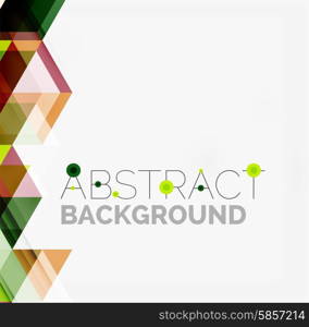 Abstract geometric background. Modern overlapping triangles. Unusual color shapes for your message. Business or tech presentation, app cover template