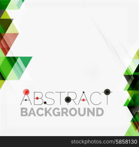 Abstract geometric background. Modern overlapping triangles. Unusual color shapes for your message. Business or tech presentation, app cover template