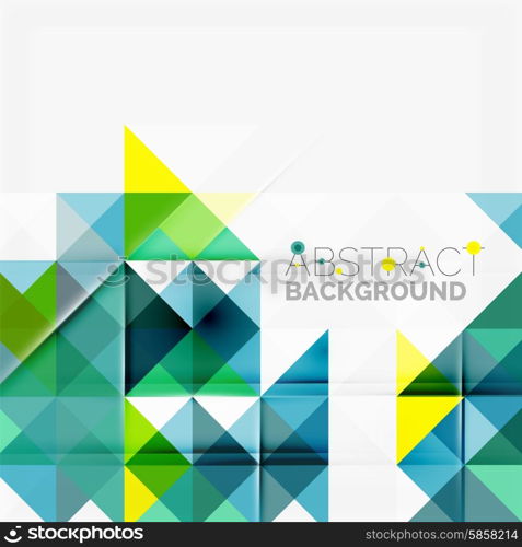 Abstract geometric background. Modern overlapping triangles. Unusual color shapes for your message. Business or tech presentation, app cover template