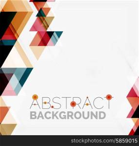 Abstract geometric background. Modern overlapping triangles. Unusual color shapes for your message. Business or tech presentation, app cover template