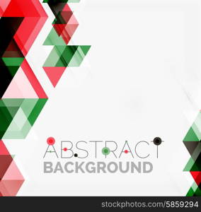 Abstract geometric background. Modern overlapping triangles. Unusual color shapes for your message. Business or tech presentation, app cover template