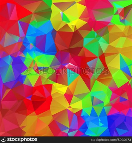 Abstract geometric background. Multicolored triangles. Pattern of crystal geometric shapes. For web site construction, mobile applications, banners, corporate brochures, book covers, layouts etc.