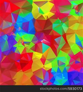 Abstract geometric background. Multicolored triangles. Pattern of crystal geometric shapes. For web site construction, mobile applications, banners, corporate brochures, book covers, layouts etc.