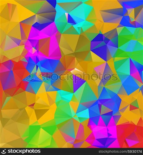 Abstract geometric background. Multicolored triangles. Pattern of crystal geometric shapes. For web site construction, mobile applications, banners, corporate brochures, book covers