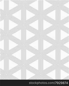 Abstract geometric background. Seamless flat monochrome pattern. Simple design.Slim gray triangle grid.