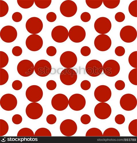Abstract geometric background. Seamless texture of red circles. Decorative pattern vector illustration