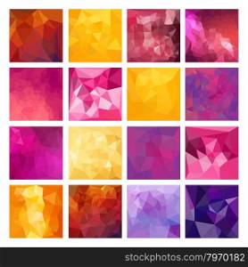Abstract Geometric background. Set of Abstract Geometric backgrounds. Polygonal vector design