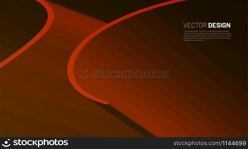 Abstract geometric background. wavy and color orange . Vector illustrations for wallpapers, banners, backgrounds, cards, landing pages, etc.