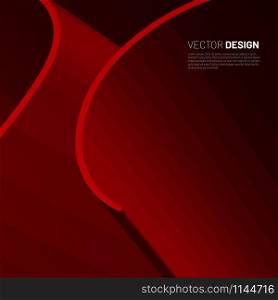 Abstract geometric background. wavy and color red. Vector illustrations for wallpapers, banners, backgrounds, cards, landing pages, etc.