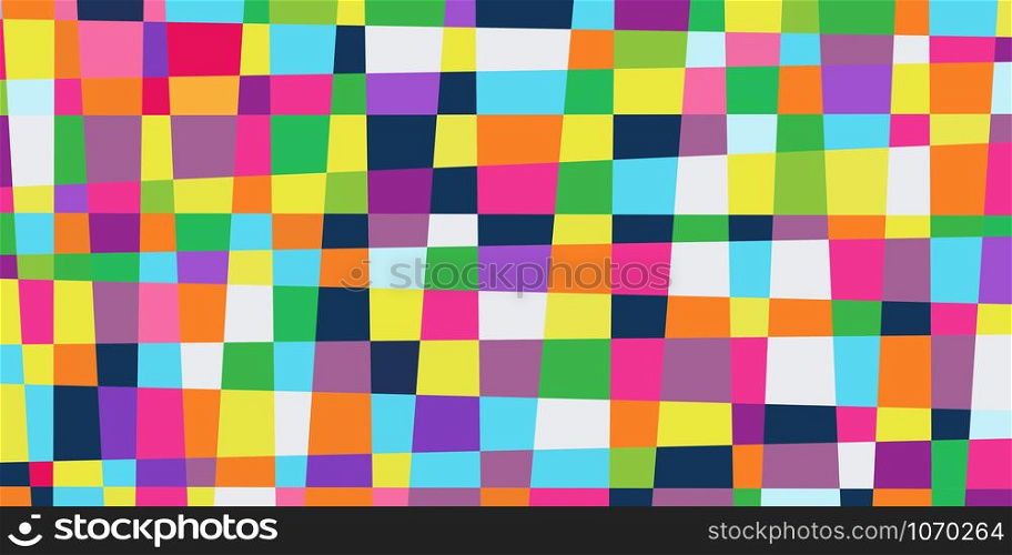 Abstract geometric background with colored irregular shapes. Can be used as seamless design for packaging, paper printing, simple backgrounds and texture.