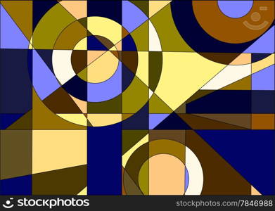 abstract geometric background with cubes and geometric figure