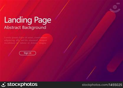 Abstract geometric background with gradient shape, line for website landing page. Design pattern with abstract dynamic shape and motion 3d effect. Digital vector background.