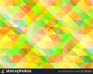 Abstract geometric background with green and yellow colorful tiles