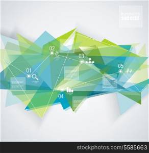 Abstract geometric background with infographic elements. Vector