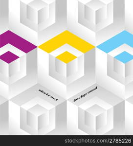 Abstract geometric background with isometric cubes. Book cover