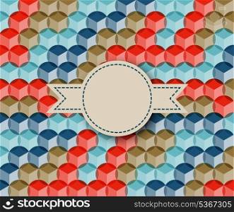 Abstract geometric background with label