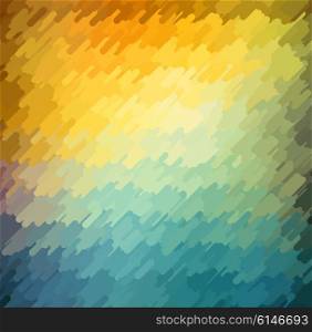 Abstract geometric background with orange, blue and yellow color. Vector illustration Summer sunny design.