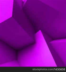 Abstract geometric background with realistic overlapping green cubes