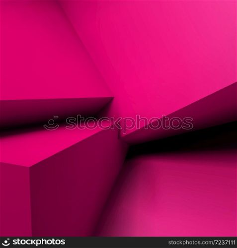Abstract geometric background with realistic overlapping red cubes