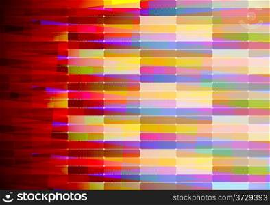 Abstract geometric background with red edged colorful tiles