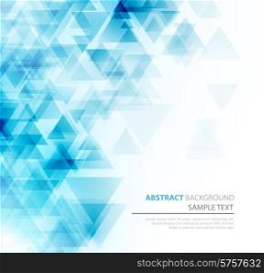 Abstract geometric background with transparent triangles. Vector illustration. Brochure design. Abstract polygonal triangles poster.