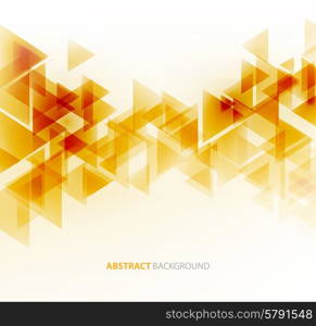 Abstract geometric background with transparent triangles. Vector illustration. Brochure design. Abstract polygonal triangles poster.