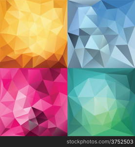 Abstract Geometric backgrounds. Polygonal vector backgrounds.