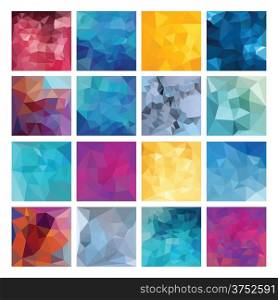 Abstract Geometric backgrounds. Polygonal vector design.