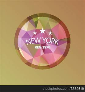 Abstract geometric banner New York . Vector illustration.