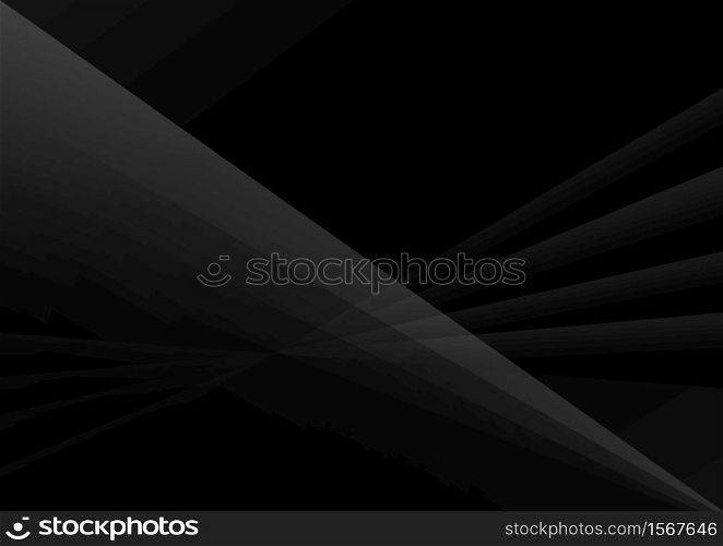 Abstract geometric black and grey diagonal background. You can use for ad, poster, template, business presentation. Vector illustration