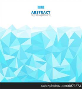 Abstract geometric blue turquoise and White Background, low polygon, copy space, Vector illustration