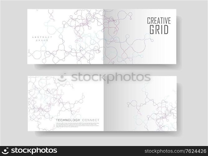 Abstract geometric brochure background with connected lines and dots.. Abstract geometric brochure background with connected lines and dots