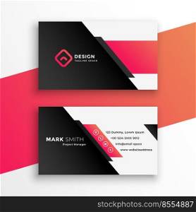 abstract geometric business card modern design template