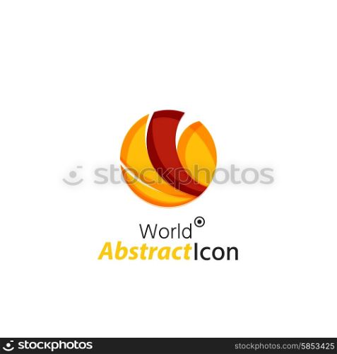 Abstract geometric business corporate emblem globe, world, circle. Logo icon design for travel or any other idea