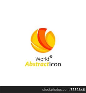 Abstract geometric business corporate emblem globe, world, circle. Logo icon design for travel or any other idea
