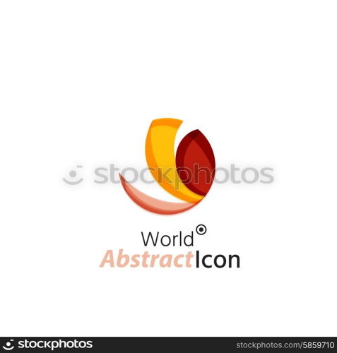 Abstract geometric business corporate emblem globe, world, circle. Logo icon design for travel or any other idea