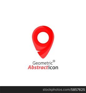 Abstract geometric business corporate emblem - map tag. Abstract geometric business corporate emblem - map tag. Logo icon design for travel or any other idea