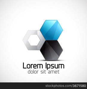 Abstract geometric business symbol