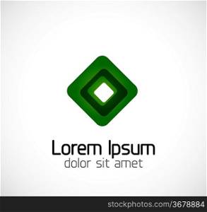 Abstract geometric business symbol - round square