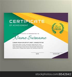 abstract geometric certificate of achievement template
