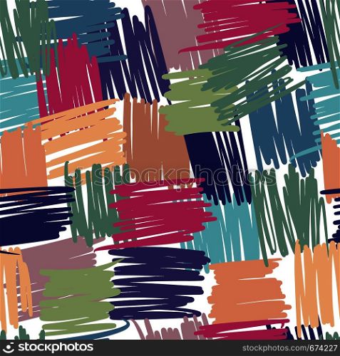Abstract geometric chaotic lines seamless pattern. Freehand stripe backgrounds for textile fabric or book covers, wallpapers, design, graphic art, wrapping. Abstract geometric chaotic lines seamless pattern. Freehand stripe backgrounds