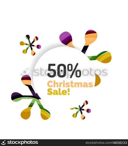Abstract geometric Christmas banner. Abstract geometric Christmas banner. Vector illustration with copyspace