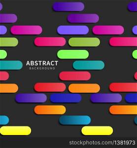 Abstract geometric colorful on dark background. You can use for ad, poster, template, business presentation. Vector illustration