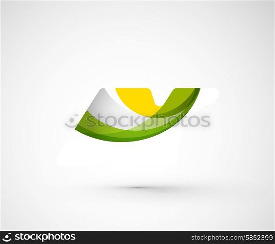 Abstract geometric company logo. Abstract geometric company logo. Vector illustration of universal shape concept made of various wave overlapping elements
