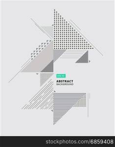 Abstract geometric composition forms modern background with decorative triangles and patterns backdrop vector illustration for print, ad, magazine,