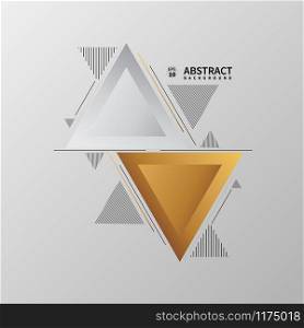 Abstract geometric composition forms modern background with decorative triangles and patterns backdrop. Vector illustration illustration